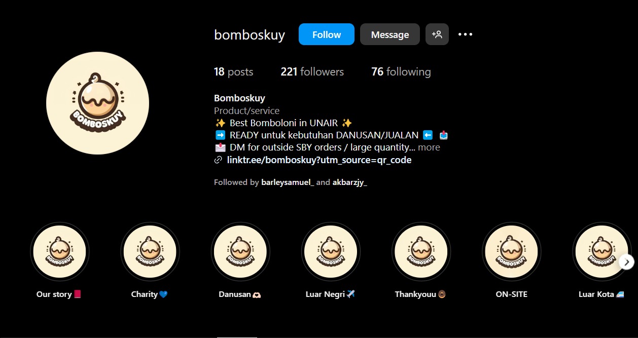 Bomboloni's Instagram